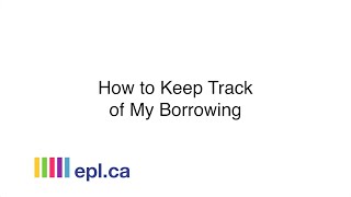 Enabling Borrowing History on EPL.ca