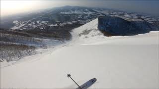 2019.2尻別岳南斜面群と雪崩