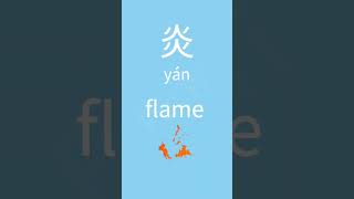 Did you know.你知道吗.fire, flame, flames,to blaze.火，炎，焱，燚.194.#shorts