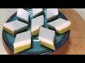 kuih talam recipe ❤️ 班兰椰奶双层糕 how to make