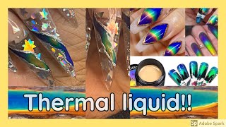 Ali express: Thermochromic Acrylic Nail design | how to use thermal liquid ?