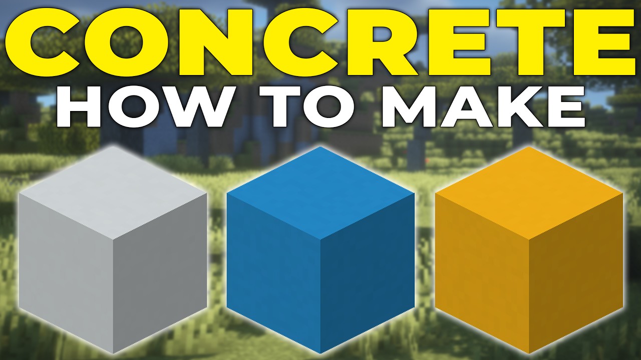 How To Make Concrete In Minecraft Youtube