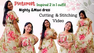 Pinterest inspired dress cutting and stitching video #fashion #sewing #tutorial #trending #viral