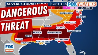 Severe Storm Threat Stretches From Texas To East Coast Thursday; Tornadoes Likely