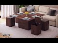 pengu space saving convertible coffee dining table