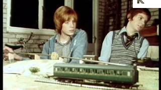 1970s Teenage Boys Play With Train Set