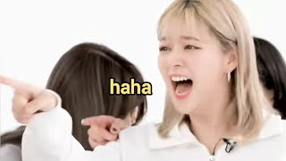 Jeongyeon trolling her members during the 