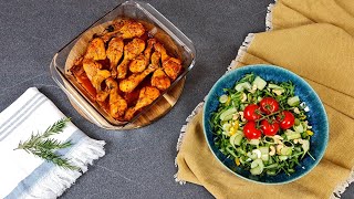 Roasted Chicken Drumstick and Salad - Best Dish for Lunch at Home 🏡