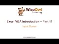 Excel VBA Introduction Part 11.1 - Input Boxes
