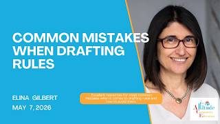 Common Mistakes When Drafting Rules
