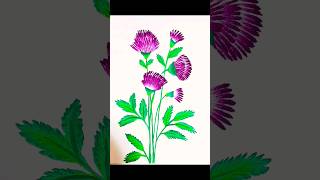 💥💯Easiest flower painting #shorts #shortsfeed #short #acrylics #art #ideas #drawing #flowers
