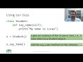 Python Classes - Definition and Methods