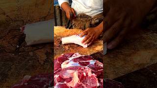 Super fresh beef meat and bone cutting in Village market।