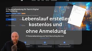 Lebenslauf erstellen - schnell und einfach - kostenloser CV Generator | Die Tech Recruiter GmbH