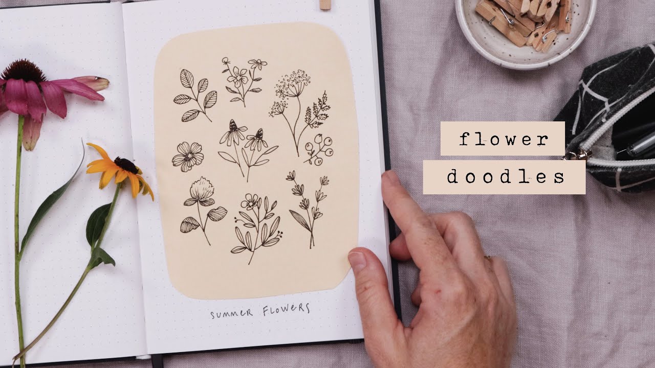 Flower Doodles For When You’re Bored And Don’t Know What To Draw! - YouTube