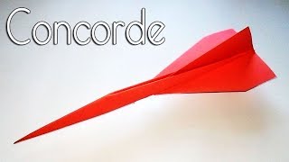 How To Make A Concorde Paper Airplane Easy - Paper Planes That Flies