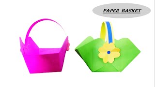 simple Paper Basket Making - DIY Basket- Easy and Beautiful Paper Craft/how to make basket /dv craft