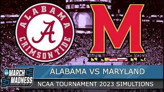 Alabama vs Maryland - NCAA March Madness 2023 South Region Second Round Full Game - NBA 2K23 Sim