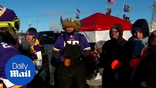 Fans brave big chill for NFL playoff game - Daily Mail