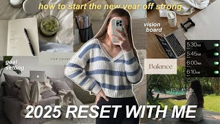 2025 NEW YEAR RESET: goal setting, yearly review, creating a vision board + more!