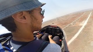 K13 Glider Launch Failure/Cable Break - 300ft Thermal - GoPro Cockpit View - (glider emergency)