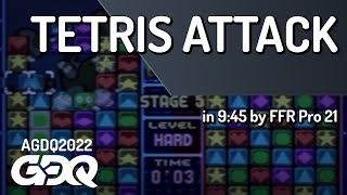 Tetris Attack by FFR Pro 21 in 9:45 - AGDQ 2022 Online