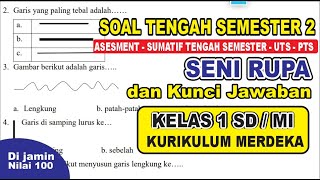 Soal Sumatif Tengah semester 2 (STS) - PTS seni rupa Kelas 1 SD/MI & Kunci Jawaban Kurikulum merdeka