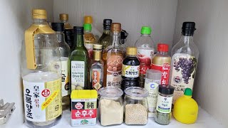 양념 선반정리 / 싱크대 주방 정리 / 양념통 정리 / kitchen shelf cleaning