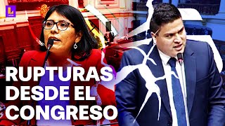 ¿Se van en buenos términos? Parlamentarios abandonando sus bancadas en el Congreso del Perú