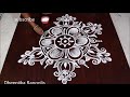 beautifull flower rangoli design with 5x3 dots saravana masam muggulu new kolams friday kolams