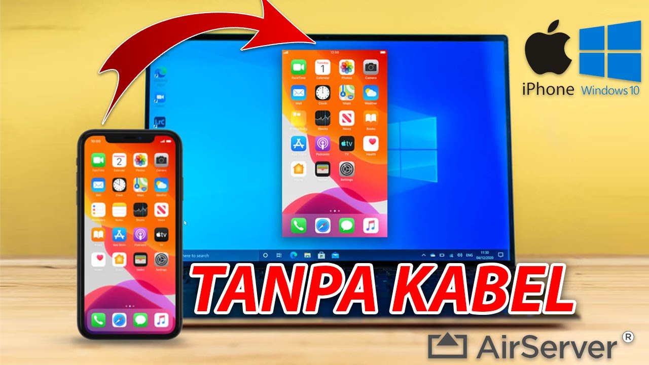 TANPA KABEL! CARA MUDAH MIRRORING IPHONE KE KOMPUTER - YouTube