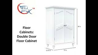 Bathroom Floor Storage Cabinet: Double Door Floor Cabinet