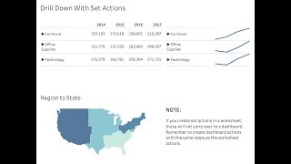 Drill Down with Set Actions in Tableau