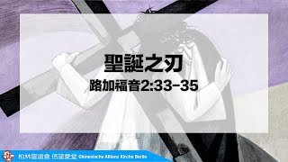 20241215 早堂主日講道《聖誕之刃》（路加福2:33-35）