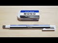 Tombow Erasers - Mono (Plastic Eraser) & Mono Zero (Elastomer Eraser) - Which one should you buy?