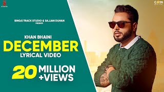 Khan Bhaini | December Lyrical Video | New Punjabi Songs | Latest Punjabi Song 2020 | Ditto Music