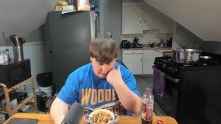 Making and Reviewing Cheesy Beefy Taco Pasta Live