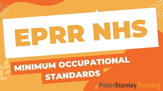 NHS EPRR | Minimum Occupational Standards | A Challenge for NHS Organisations