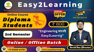 Diploma 2nd Sem Online \u0026 Offline Course | FullCourse 800/- | Easy2learning