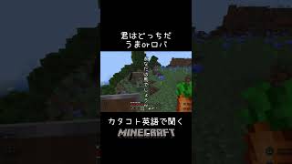 #マイクラ #shorts 君はどっちだ！うまorロバ？カタコト英語で尋ねる！