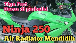 Ninja 250 Air Radiator Mendidih, 3 part yg harus di perbaiki#ninja250