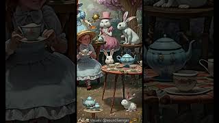 Madhatter's teaparty  | Ai art | trippy visuals | psychedelic | #shorts