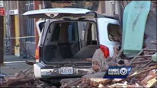 Speeding SUV slams into downtown KC building