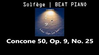 Bài 25 | Solfège | Beat piano chuẩn | Luyện thanh với 50 bài Concone (Medium voice)