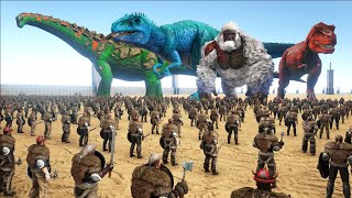 1000 VIKINGS VS DINOSAURS | EPIC BATTLE