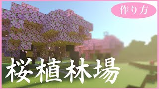 【マイクラ統合版1.20】簡単で完璧な桜植林場の作り方！　超簡単でたくさん手に入る！！BE(PE/xbox/windows10/switch/PS4)対応