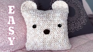 Easy Crochet Pillow | Crochet a Bear Pillow