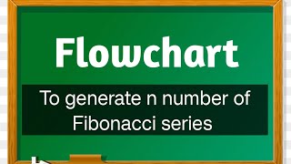Draw Flowchart to generate n number of Fibonacci series./ Flowchart