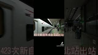 423次新自強號城際列車EMU(3000)型台北站出站 抖音版