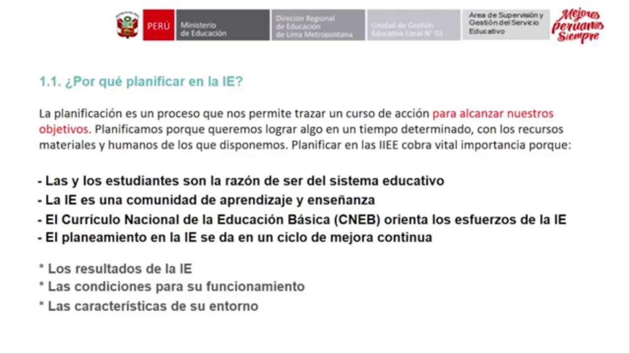 Elaborar El Proyecto Educativo Institucional PEI Y El Plan Anual De ...